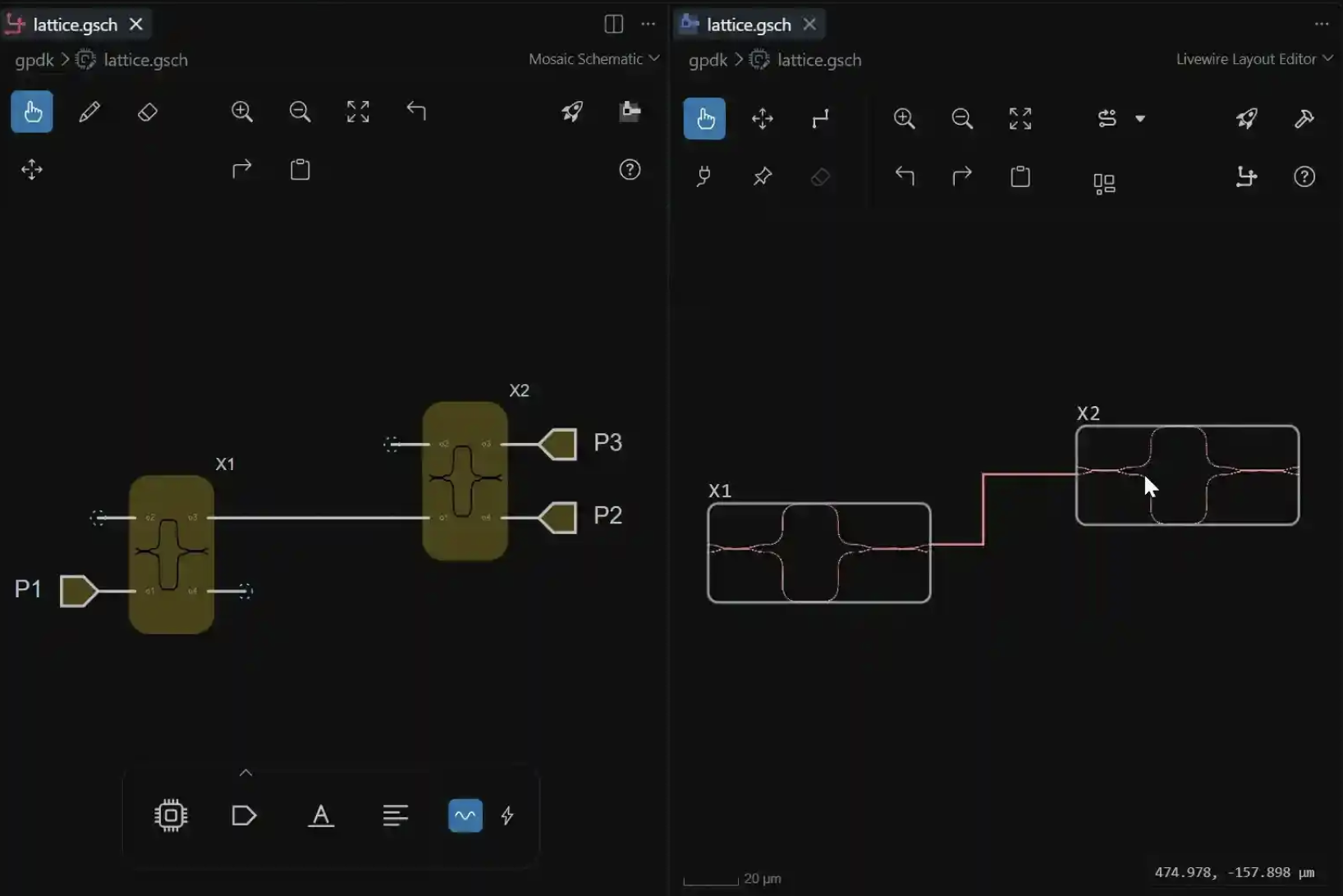 Livewire layout beside the generated GDS view